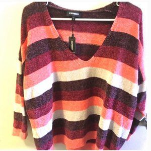 Express Vibrantly Striped Sweater